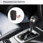 Gear Shift Knob Cover for Honda Accord (2013–2017) Black Red Faux Leather