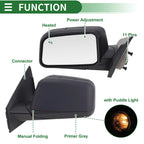 11 Pins Left Passenger Side Door Mirror for Ford Edge (2007–2011)