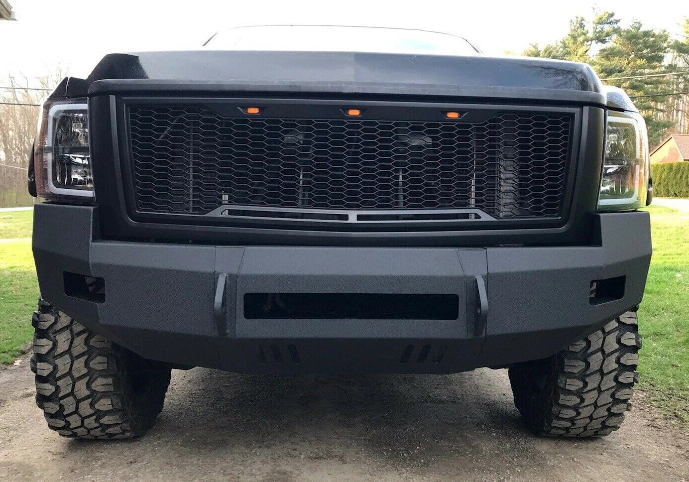 Low Profile Steel Front Bumper for Chevrolet Silverado 2500 3500 (2007–2010)