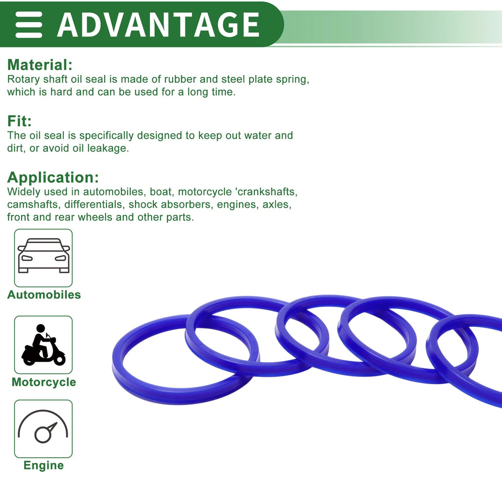 Set of 5 Oil Seal Rotary Shaft Seal 80x90x8mm High Pressure