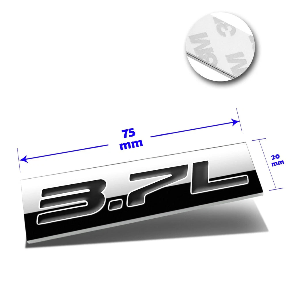 3D Polished Metal Decal Emblem for Ford/Infiniti/Lincoln/Nissan (3.7L)