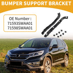 Set of 2 Rear Bumper Support Brackets for Honda CR-V (2007–2011) Black