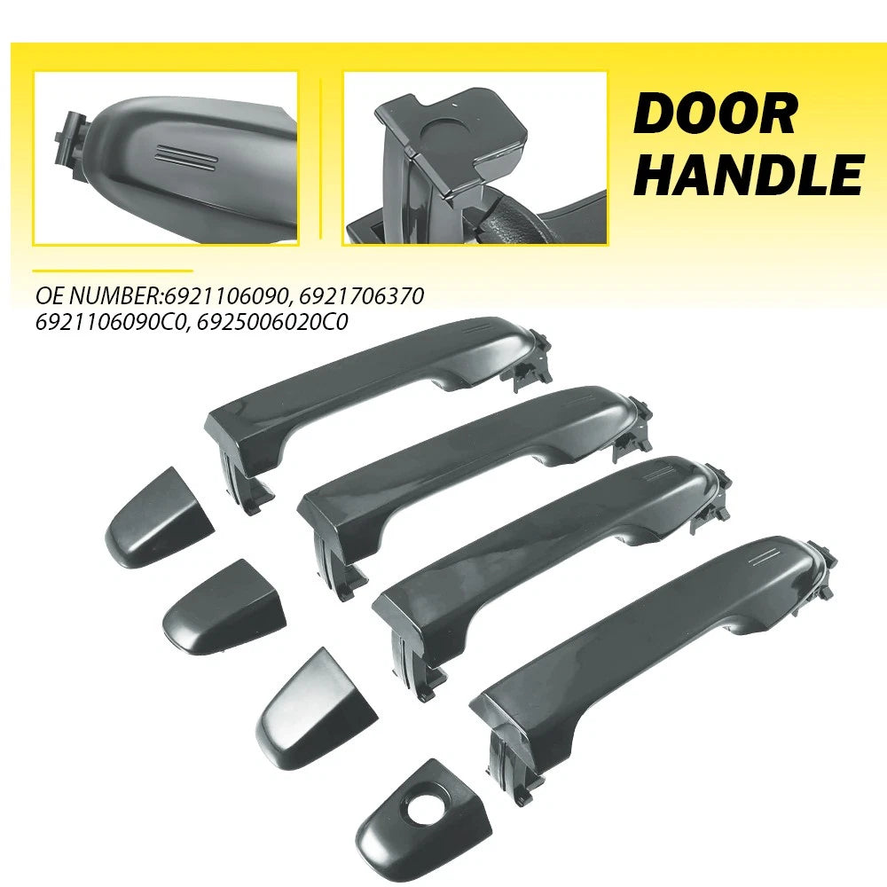 Set of 4 Door Handles for Toyota Camry (2012–2017) Magnetic Gray Metallic