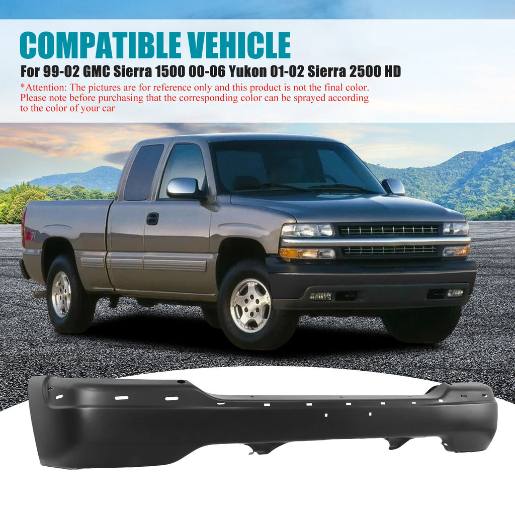Black Steel Front Bumper for GMC Sierra 1500 2500 Yukon XL (1999–2006)
