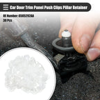 30 x Car Door Trim Panel Push Clips for Dodge (No. 6505292AA)