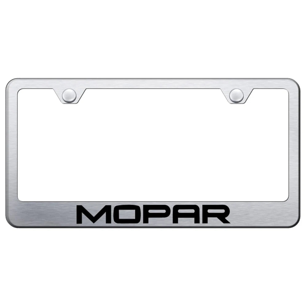 Brushed Stainless Steel Plate Frame - Officially Licensed for Mopar Vehicles