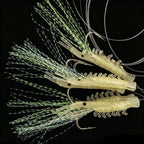Set of 5 Glow Effect Shrimp Fishing Lures for Bass Perch