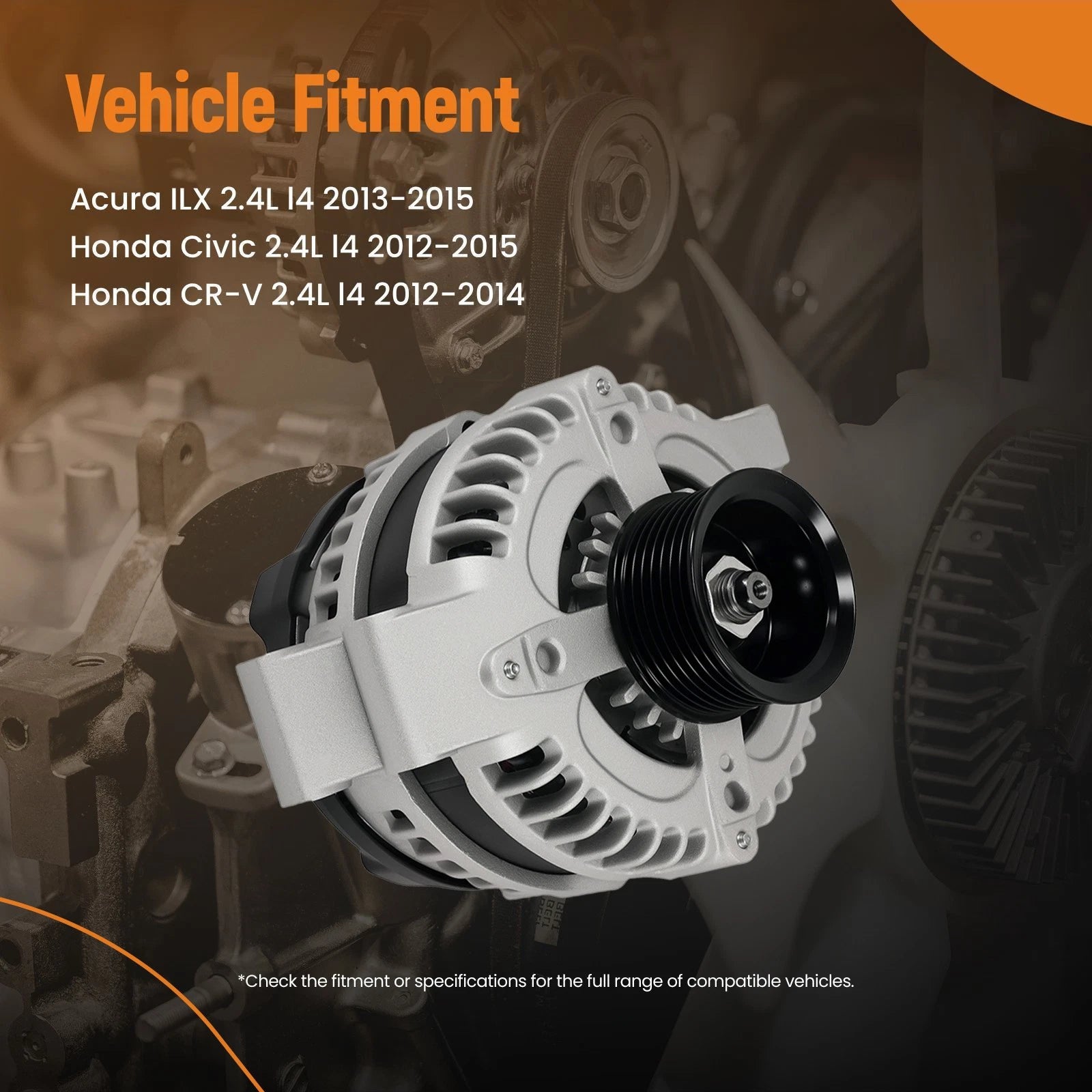 Alternator for Honda CR-V 2012-2014, Honda Civic 2012-2015
