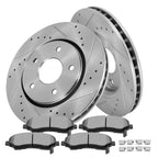 Front Brake Rotors & Ceramic Pads for Chrysler Town & Country (2012–2016)