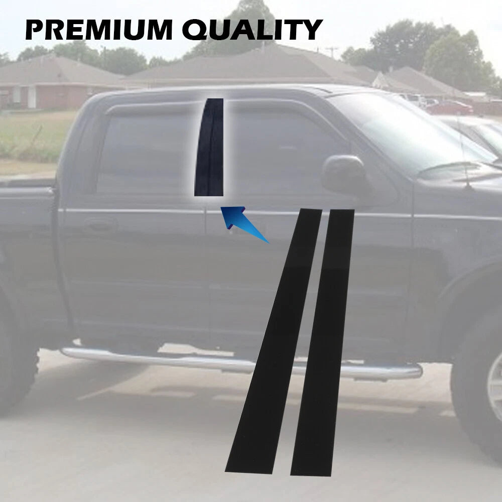 Set of 4 Door B Pillar Appliques for Ford F150 Supercrew (1997–2003)