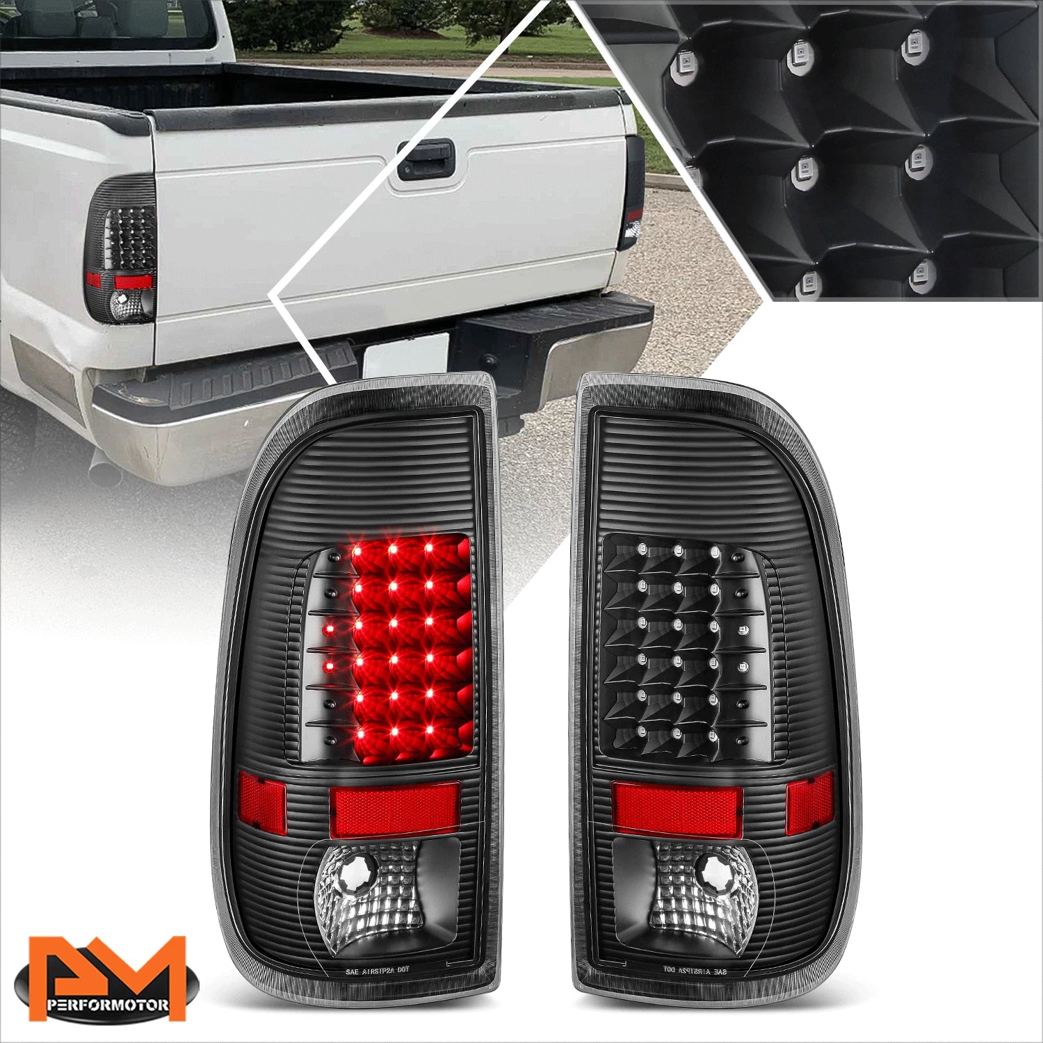 Full LED Tail Light for Ford Super Duty (2008–2016) - Black
