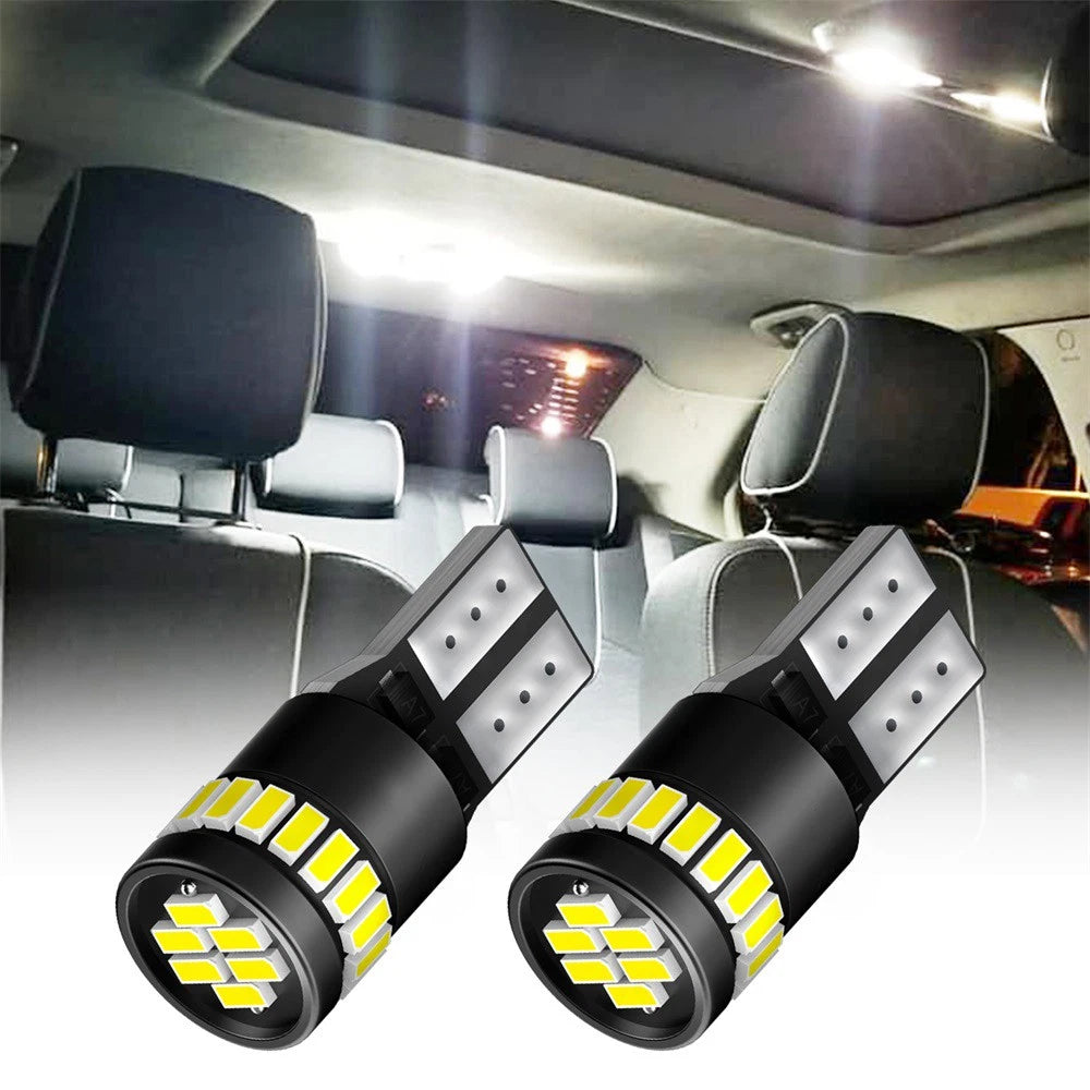 Set of 2 LED T10 194 168 W5W Side Marker Light Bulbs 6000K White