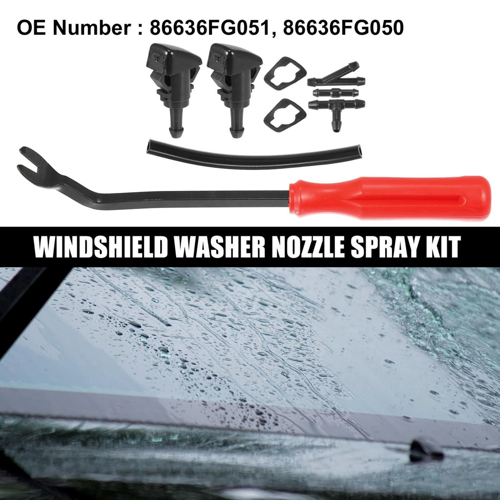 9pcs Wiper Washer Nozzle Spray Jet Kit 86636FG051 for Subaru Impreza (2008–2014)