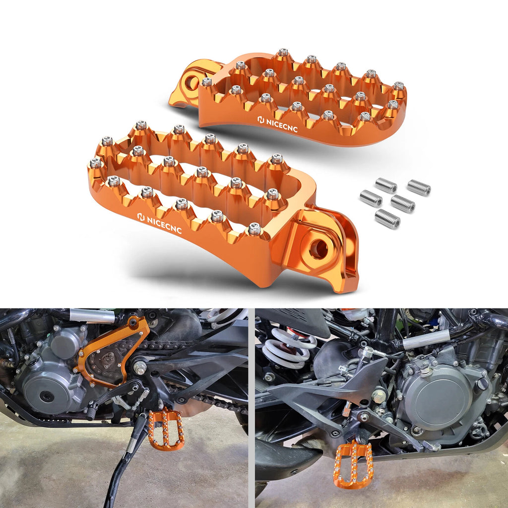 0° Horizontal CNC Enlarged Wide Foot Pegs for KTM 390 Adventure (2020–2024)
