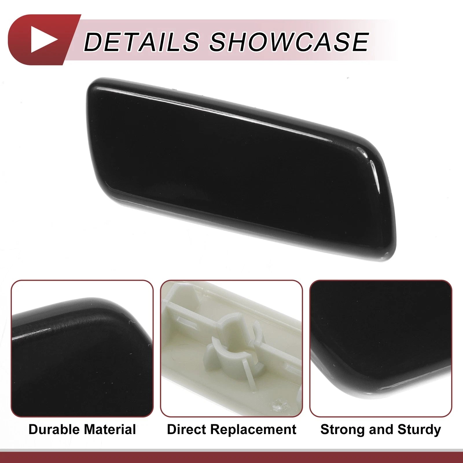 Front Right Washer Nozzle Cover Cap for Lexus RX270 RX350 RX450H (2009–2014) Black