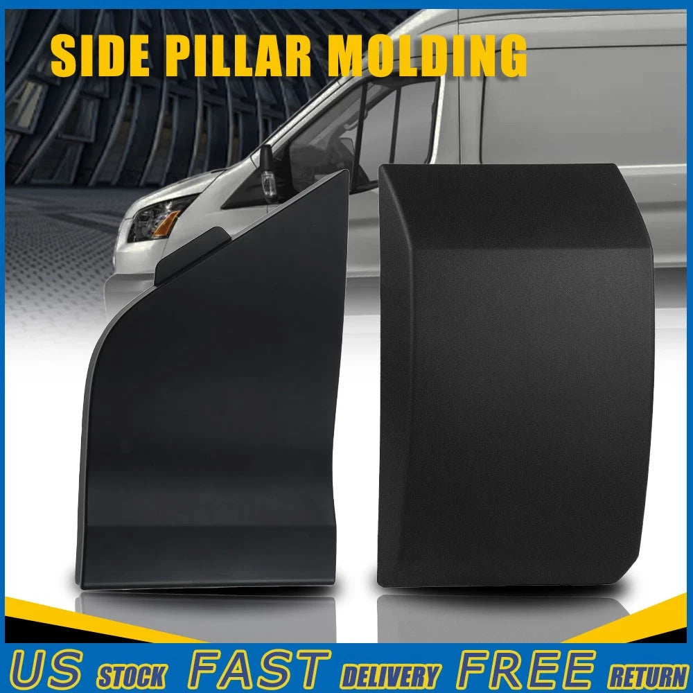 Set of 2 Fuel Door Gas Hatch Cap Cover & Moulding Trim for Ford Transit (2015–2020)