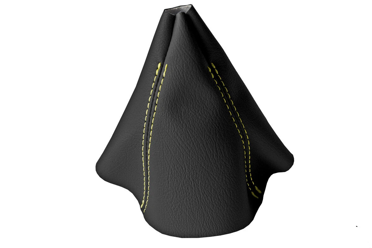 Leather Manual Shift Boot Cover for BMW F30 F31 F32 F33 M (2014–2019) Yellow Stitch