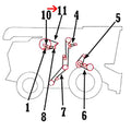 H143869 Rotary Screen Belt for John Deere 9400 9500 9600
