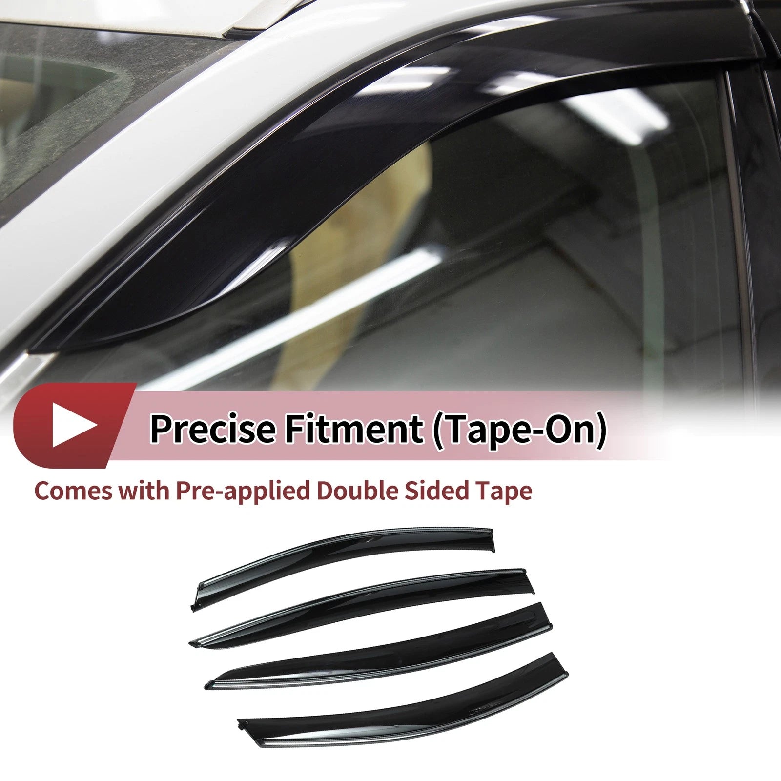 Set of 4 Window Deflectors for Chevrolet Cruze (2015–2019)