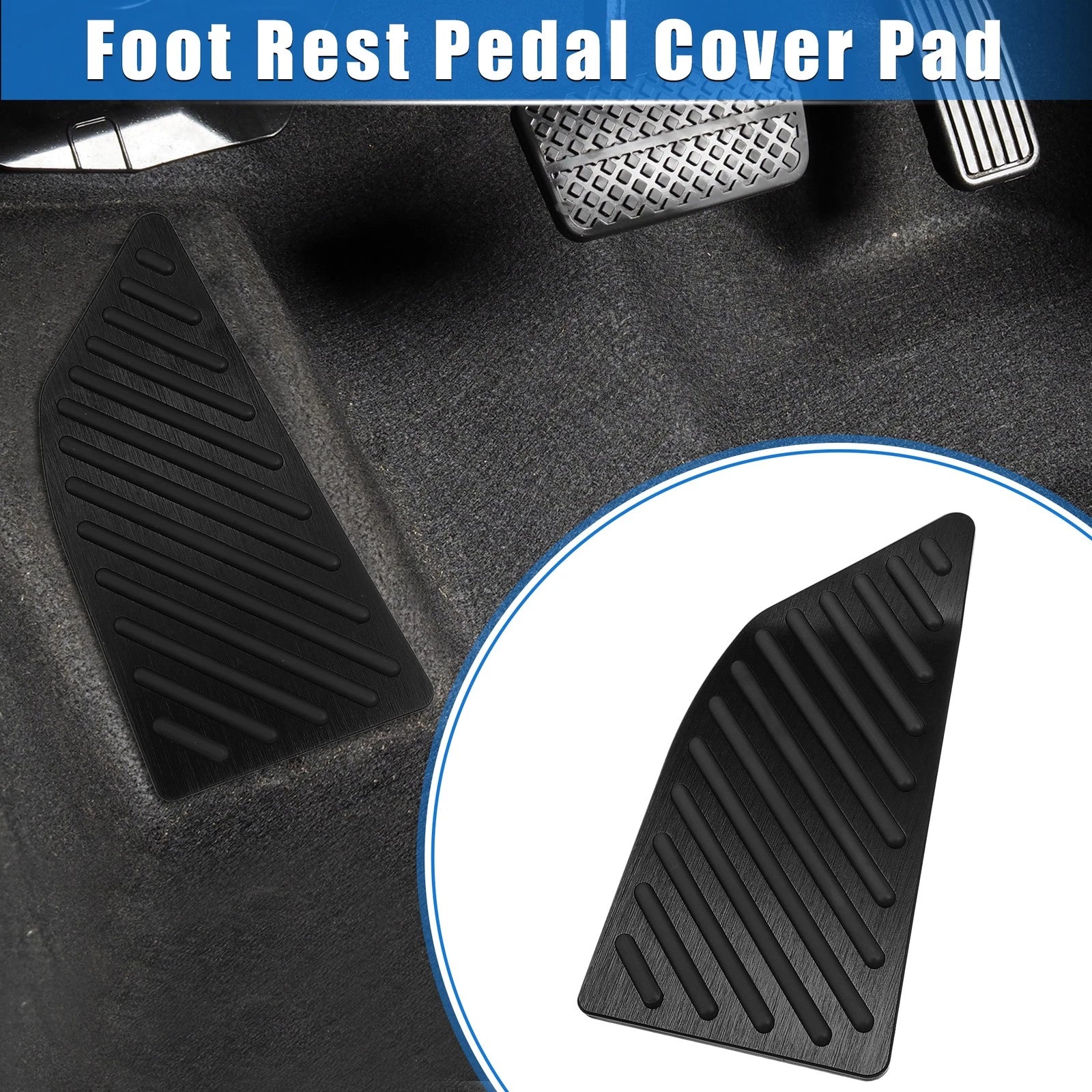 Foot Rest Pedal Cover for Toyota Corolla (2019–2020) Aluminum Alloy Black