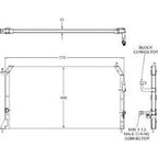 Replacement Front A/C Condenser Unit For 1998-2003 Toyota Sienna