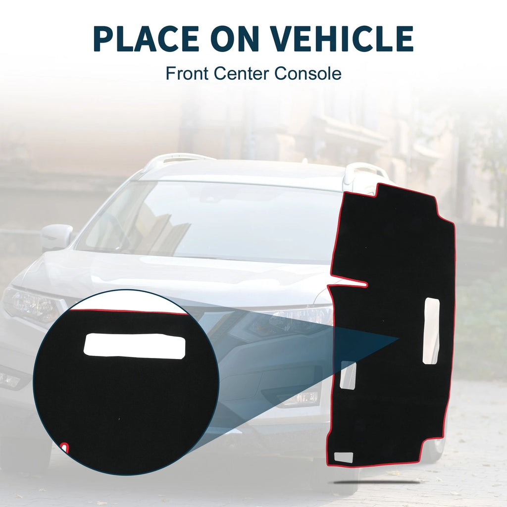 Dashboard Cover Mat for Nissan Serena C28 (2015–2024) Black Red Set
