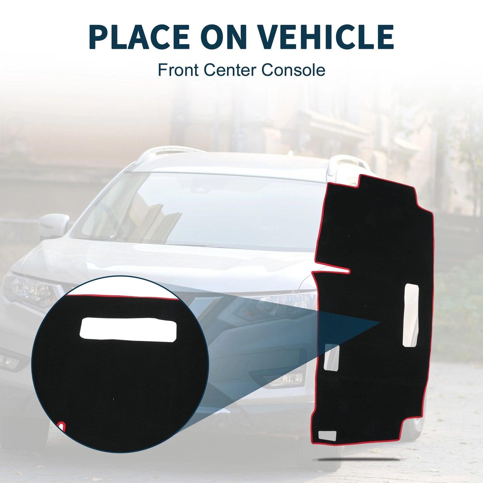 Dashboard Cover Mat for Nissan Serena C28 (2015–2024) Black Red Set