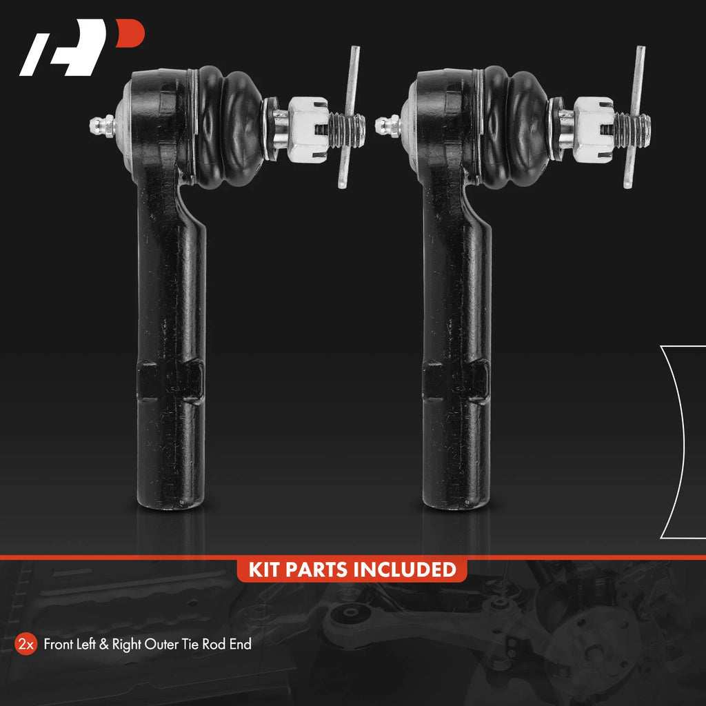 2X Front Outer Tie Rod End for Chevy Silverado 1500 (2009-2013)