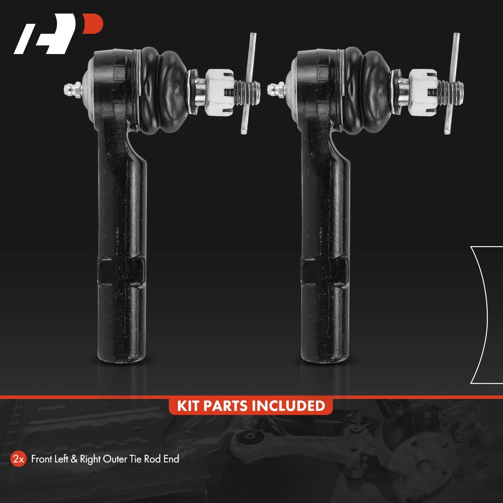 2X Front Outer Tie Rod End for Chevy Silverado 1500 (2009-2013)