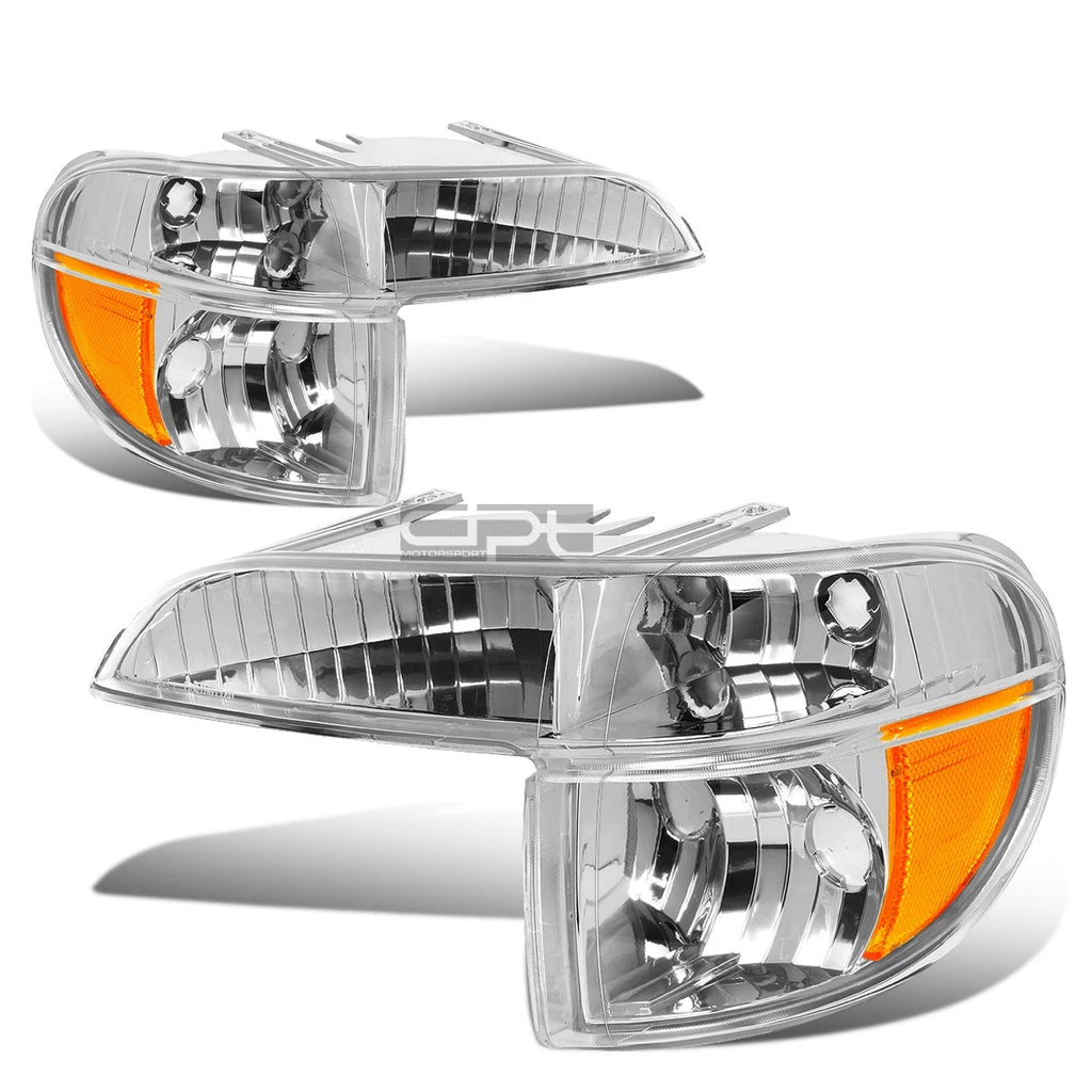 Chrome Clear Corner Bumper Turn Signal Light for Ford Explorer/Mountaineer (1995–2001)