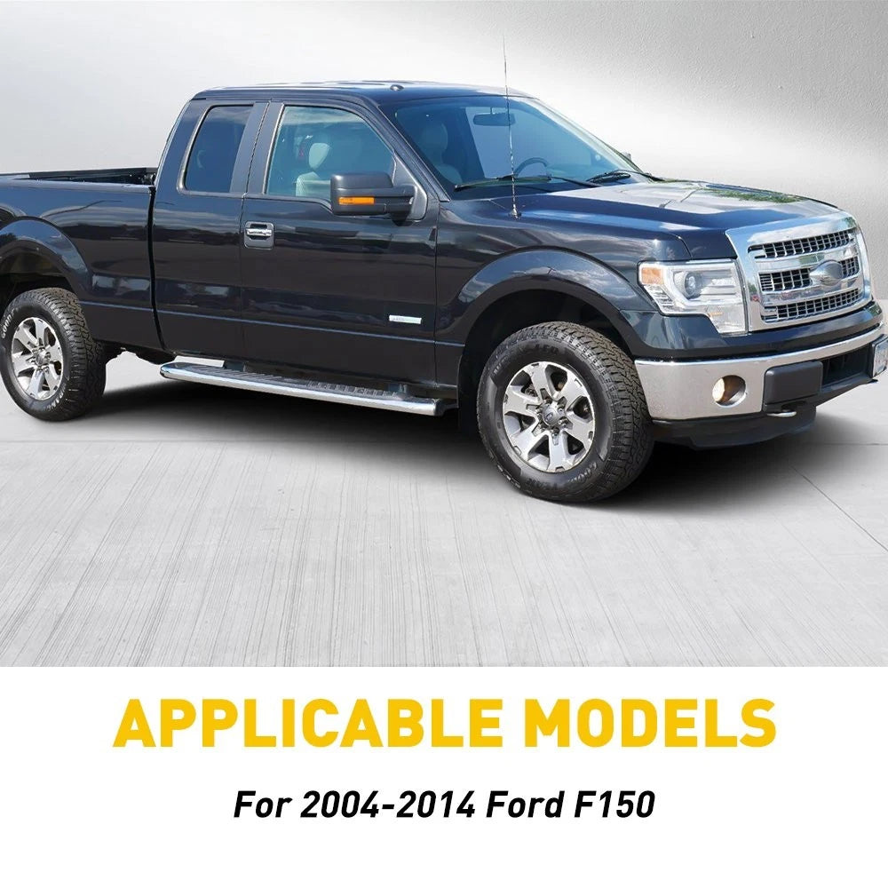 Set of 4 Chrome Pillar Posts for 2004-2014 Ford F150 Extended Crew Cab