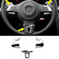 Set of 2 Chrome Steering Wheel Sticker Covers for Golf 5 MK5, Golf 6 MK6