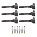 Set of 6 Ignition Coils & Spark Plugs for Aviator Edge F-150 V6 (2004–2020)