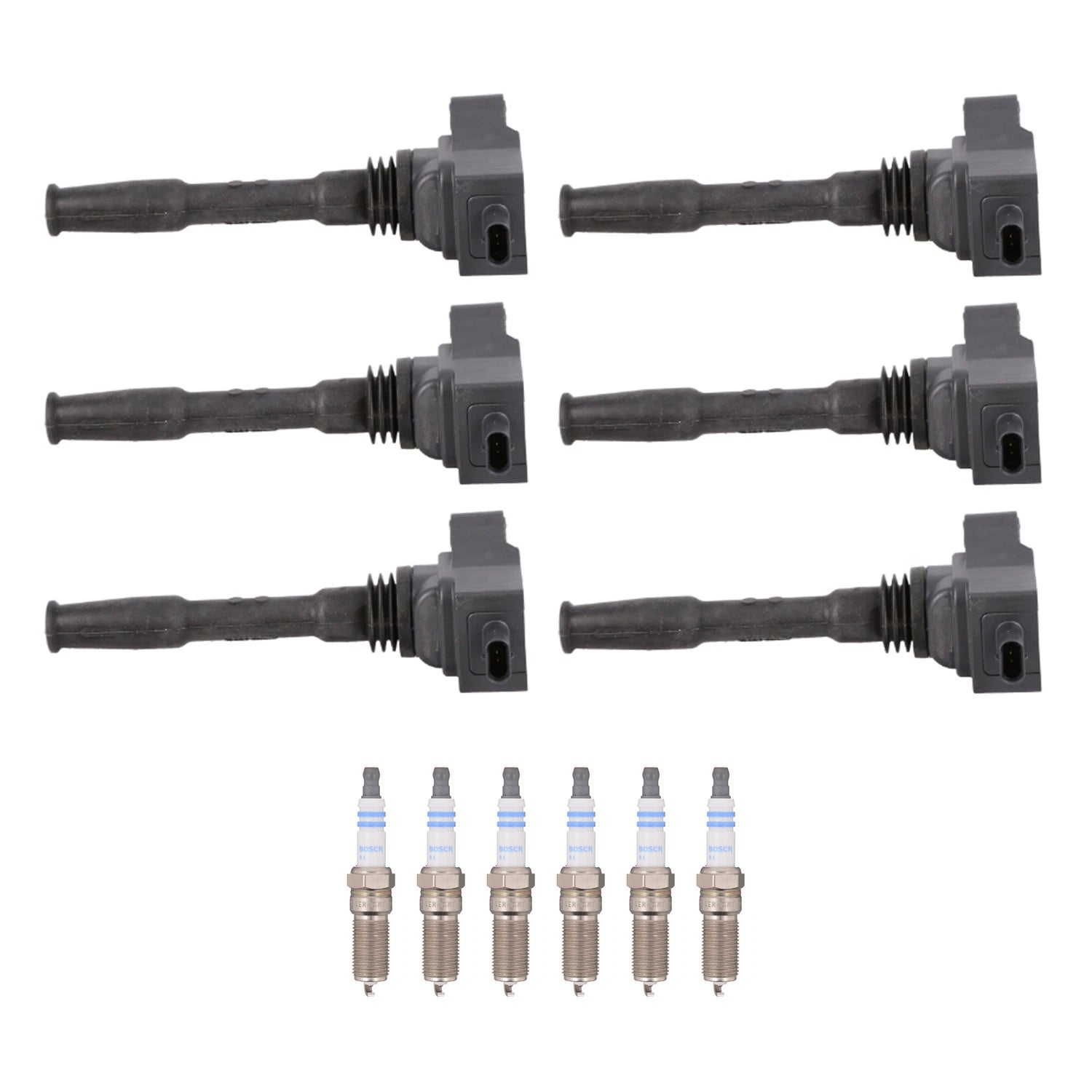 Set of 6 Ignition Coils & Spark Plugs for Aviator Edge F-150 V6 (2004–2020)