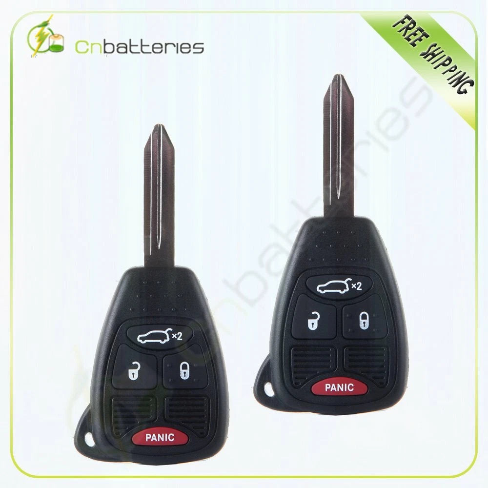 2X Keyless Entry Remote Fob for Dodge Magnum Charger (2005–2007) 4 Buttons