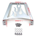 Chrome Flame Sissy Bar Luggage Rack for Harley Sportster XL883C XL883R XL1200R (2004–2023)