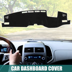 Dashboard Cover Mat for Toyota Harrier 80 Series (2020–2022) - Black Polyester