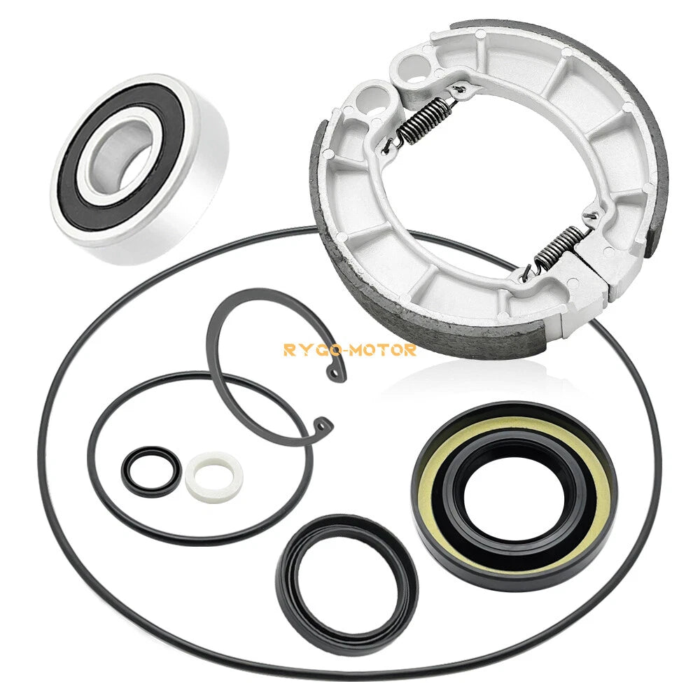 Rear Brake Drum Bearing Seal Kit & Shoes for Honda Foreman 500 TRX500FE (2014–2019)