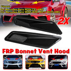 2X Gloss Hood Vent Air Intake Scoop Duct for Mercedes W204 W212 W213 AMG