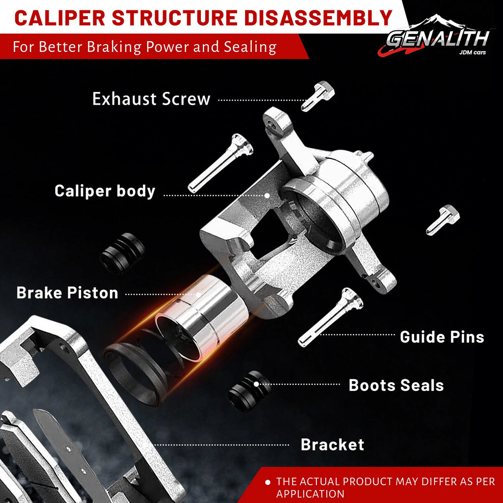 2X Front Right Brake Caliper w/Bracket for Ford E-350 Club Wagon (2003–2005)