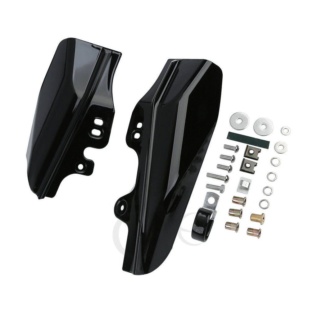 Chrome/Black Mid-Frame Air Deflectors for Harley Touring Street Glide (2001–2008)