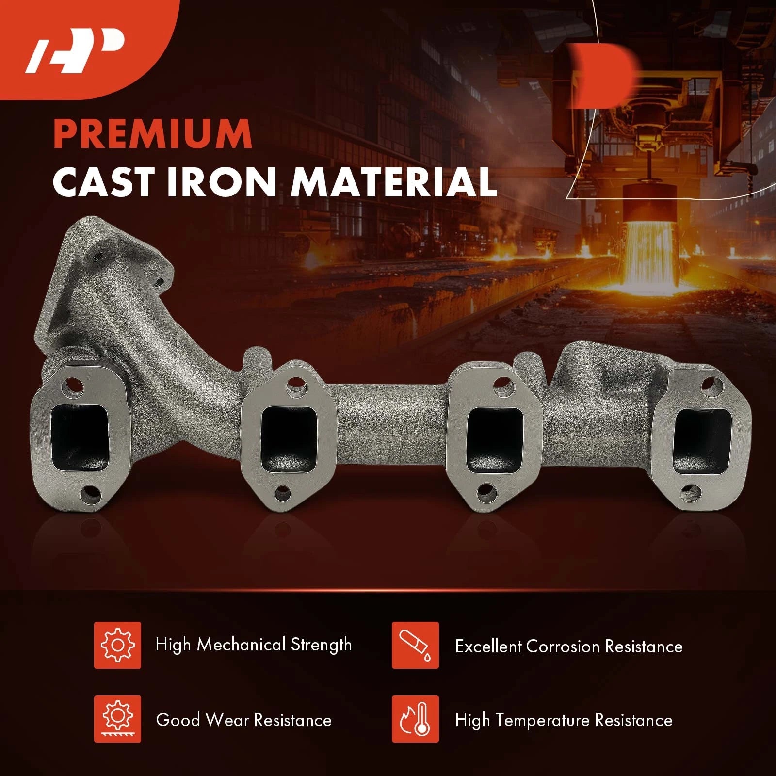 Exhaust Manifold with Gasket for Ford F-250 F-350 Super Duty (2015–2019)