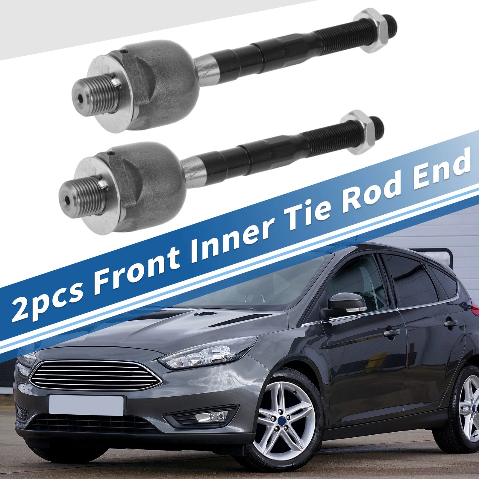 2 Pcs Front Inner Tie Rod End Links for Ford Fusion (2006–2009)