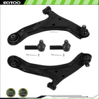 Set of 4 Front Lower Control Arms with Ball Joints & Tie Rod Ends for Suzuki Grand Vitara