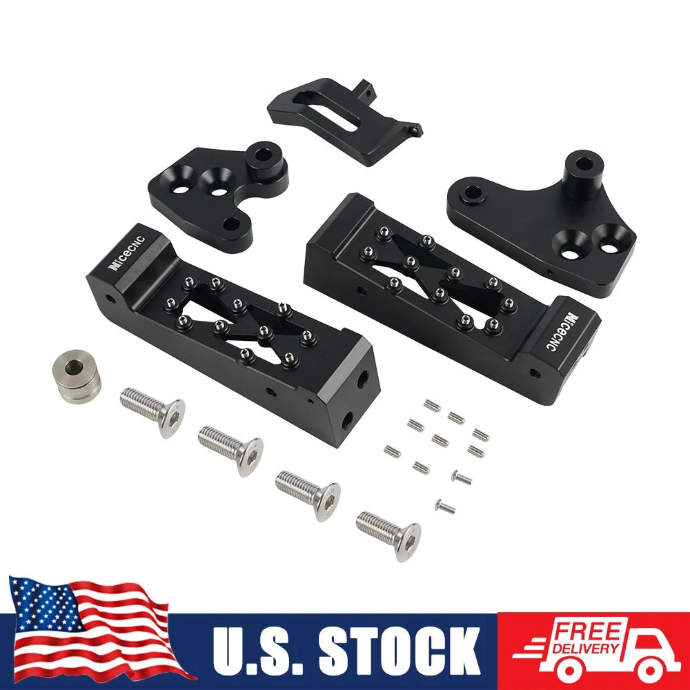 Footrest Foot Pegs Assembly for Yamaha Raptor 700R 700 (2011–2024) Black