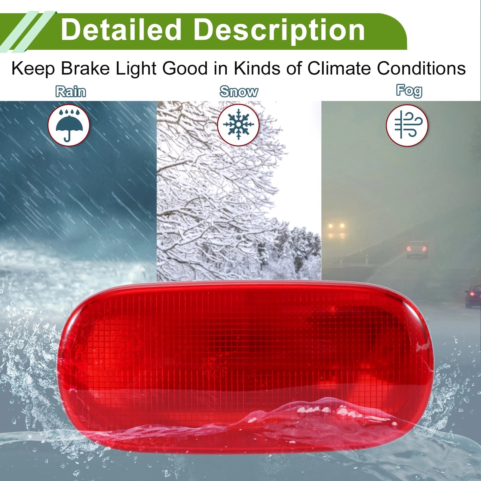 Red LED Third Brake Light for Vauxhall Movano (1998–2010) No. 7700352940