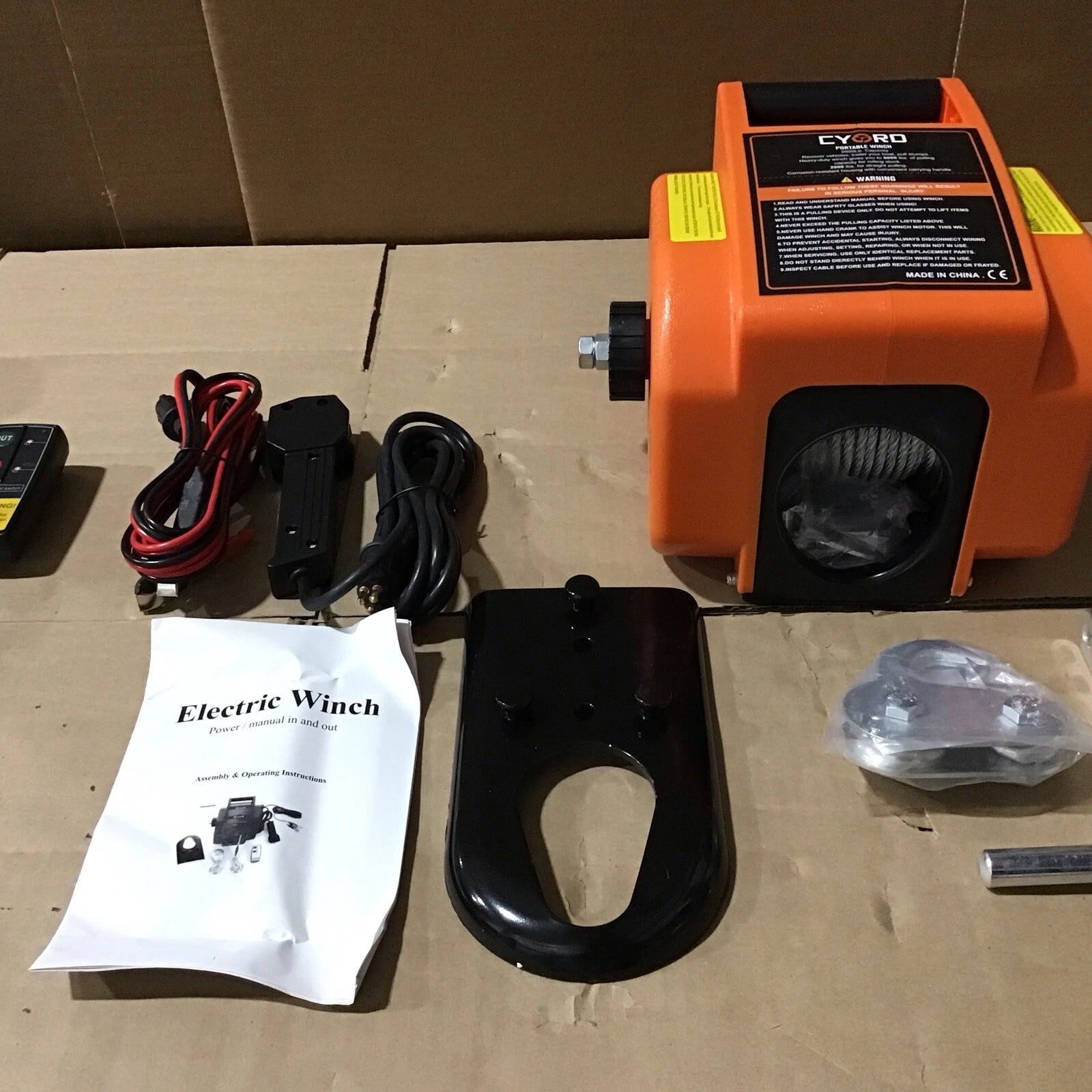 Electric 12V DC Reversible Boat Winch for Cygrd (Open Box) | B09H5QV15T