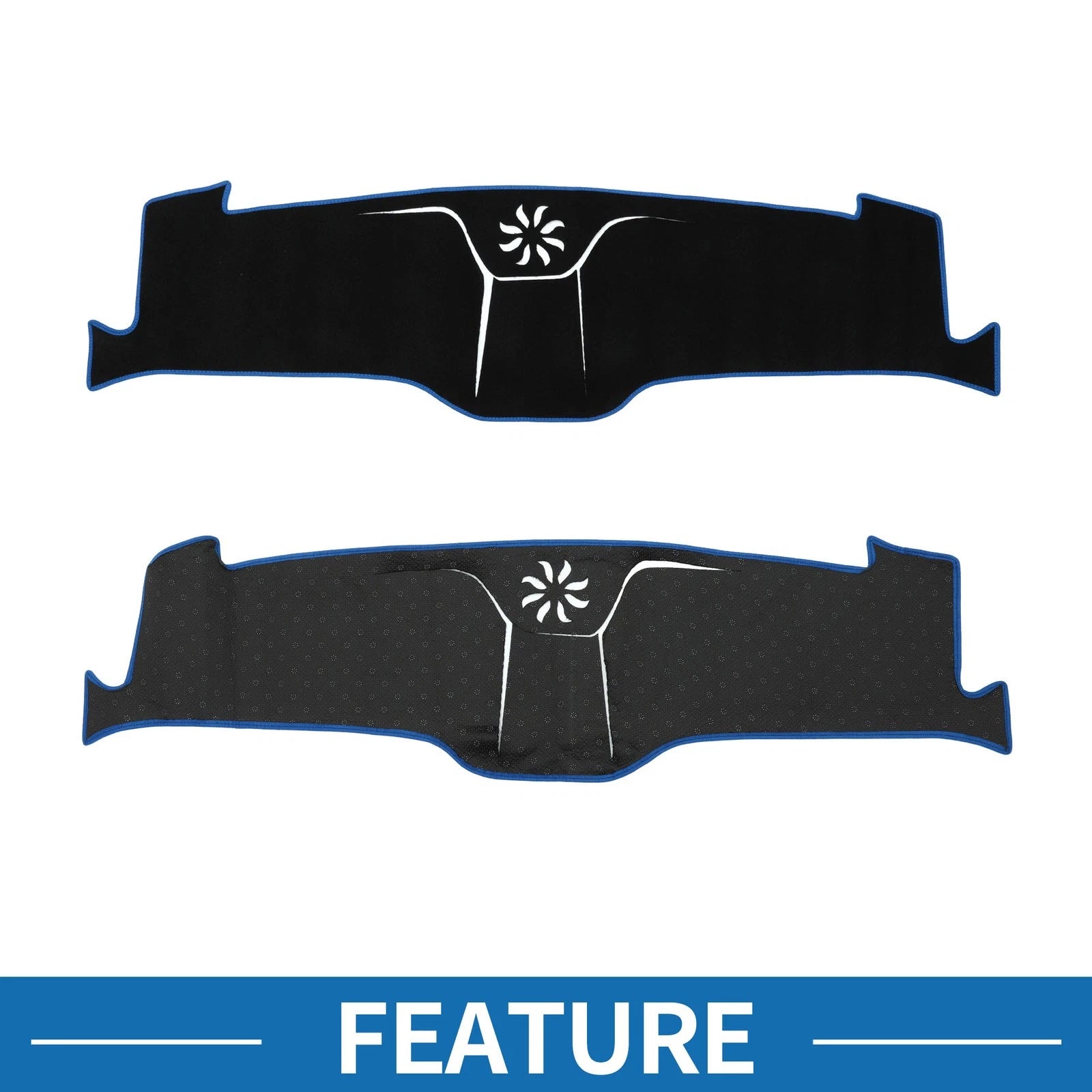 Dashboard Cover Mat for Ford Mustang Mach-E (2021–2024) Black Blue