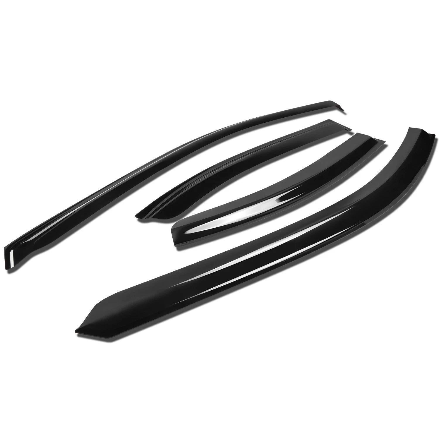 Set of 4 Window Visors for Subaru WRX STI - Black Rain Deflector