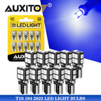 Set of 2 AUXITO T10 Wedge LED Interior Light Bulbs for (W5W 168 194 2825 175)
